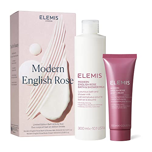 ELEMIS Modern English Rose Body Duo | Luxurious Body Set Cleanses, Softens, & Conditions the Skin, 1 ct.