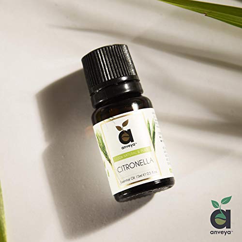 Anveya Citronella Essential Oil, 100% Natural, Pure & Undiluted, 15ml, Best For Hair & Skin, Diffuser & Refreshing Aroma - Image 5