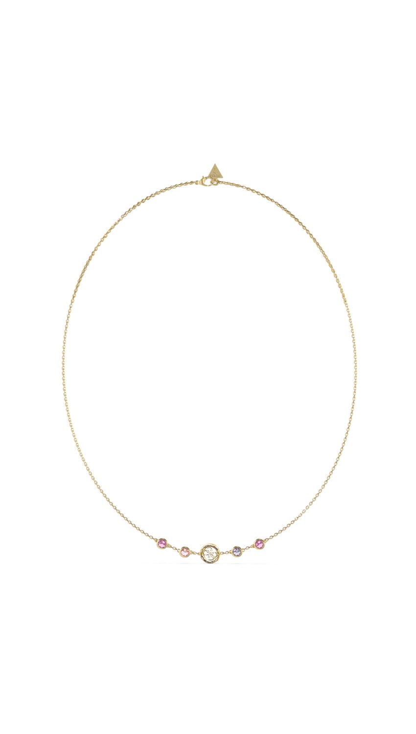 Guess Jewellery Women's Gold/White 4G Logo And Crystal Necklace Ubn05097ygfc