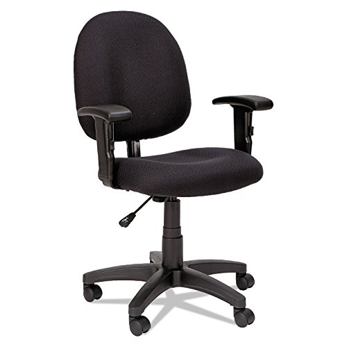 Alera VTA4810 Essentia Series Swivel Task Chair with Adjustable Arms, Black