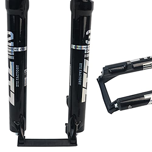 Dboy 26 Inch Mountain Bike Front Fork Aluminum Alloy Shock Absorber Spring Front Suspension Fork Suspension Fork Steerer 100Mm Manual Lockout Qr 9Mm (Black 29Inch) #TOP5