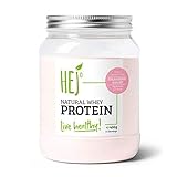 HEJ Natural Whey Protein / Eiweißpulver mit Strawberry Yogurt Geschmack / 1er Pack (1 x 450 g)