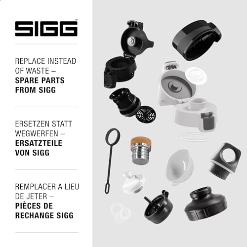 Sigg WMB ONE Top 2 Grey Anthracite Verschluss (One Size), Ersatzteil Trinkflasche, einhändig bedienbarer & auslaufsicherer Verschluss