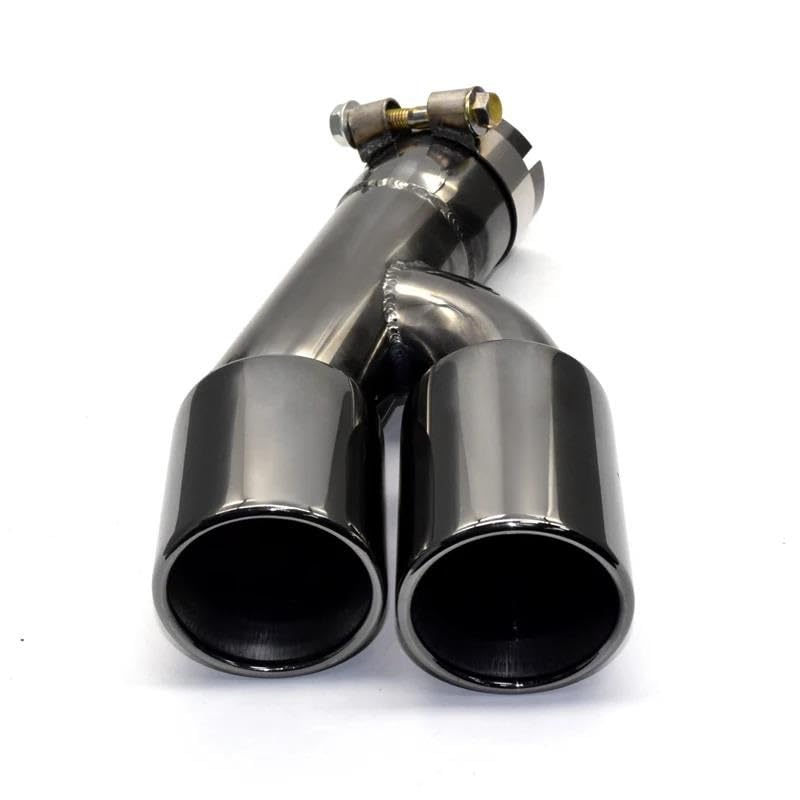 Escape de coche de acero inoxidable titanio negro con doble salida para Serie 3 F30 4