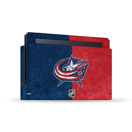 Skin Nintendo Switch Columbus Blue Jackets - Autocollant vinyle officiel NHL style vintage