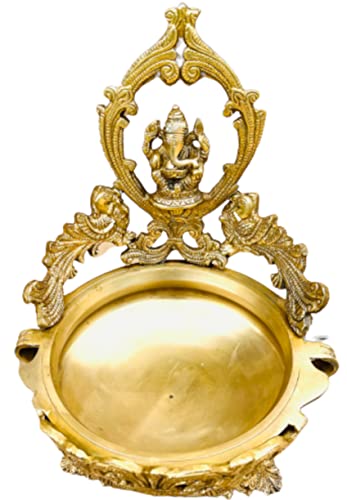 Brass Traditional Urli Bowl 12X9.5 In Showpiece For Floating Flowers And Candles Home And Office Decoration Diwali Decoration Items/Diwali Gift #TOP1