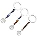 Produktbild CrystalTears Lebensbaum Schlüsselanhänger Chakra Healing Edelstein Schlüsselbund Reiki Steinkugeln Schlüsselringe Keychain Dekoration (Chakra+Sodalit+Tigerauge)