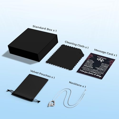 LAZYGIFT I Love You Wife Necklace Gift for Women From Lover Husband Amazing Forever Love Necklace Jewelry Present for My Soulmate4