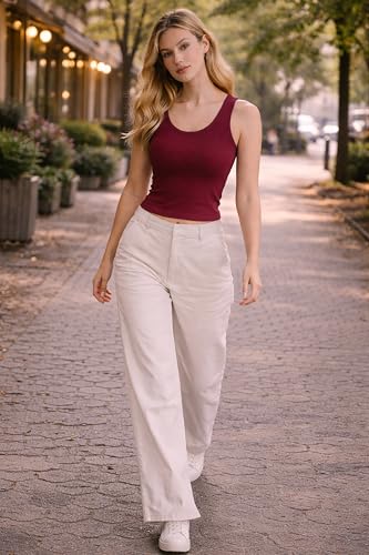 Image of London Hills Tops for Woman | Tshirt for Woman | t Shirt for Womans | Crop top for Woman's | Women tees | Stretchable Women Tops | Sleeveless Ribbed top's for Women's Western 'Women t Shirt