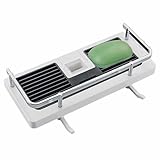 [Conception réglable utile] : le support de tringle de douche est conçu pour que vous puissiez ajuster la hauteur en fonction de vos habitudes. Il est réglable en hauteur et convient au stockage d'articles tels que du gel douche, du shampoing et du nettoyant pour le visage.