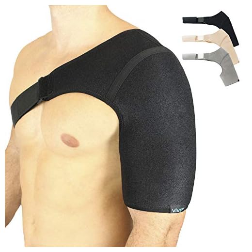 Vive Shoulder Brace - Rotator Cuff Compression Support - Men, Women, Left, Right Arm Injury Prevention Stabilizer Sleeve Wrap - Immobilizer for Dislocated AC Joint, Labrum Tear Pain (Black)