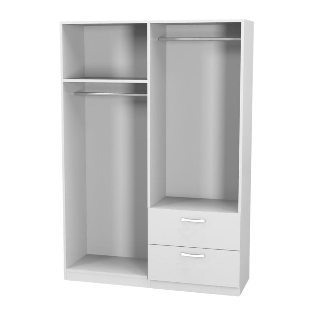 Indomita Armadio 4 Ante 2 Cassetti Rovere Rustico