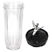 Nutri Ninja 32oz Cup and 7-Fin Blade Replacement Set - Large Accessory Part Compatible with Auto IQ and Duo Blenders (1, 32oz Cup & Blade)