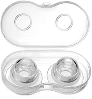 Poapo Nipple Shaper, Nipple Cup - Inverted Nippls Correction, 2 pieces nipple corrector for flat and inverted nipples, nipple puller for breastfeeding with a clear case