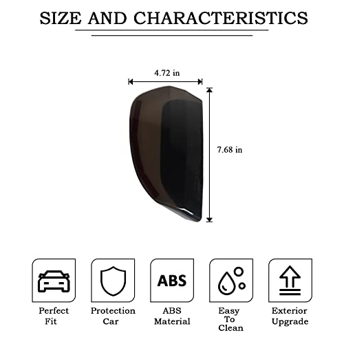 Rt-Tcz Tail Light Lamp Cover Guard Trim Frame Bezels Decoration Accessories For Ford Mustang (2015-2017 Smoke Black) #TOP2