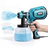 SEESII Paint Sprayer,700W HVLP Paint Gun with 4 Nozzles and 3 Patterns, 5 Paint Bags, Easy Clean & Adjustable Flow, Paint Sprayer for House Painting, Furniture, Cabinets, Walls, Fence, DIY Projects