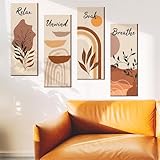 Saomour Boho Art Quadruple Wall Decals Boho Wall Stickers Living Room Study Bedroom Wall Decor Pegatinas Para Pared Calcomanías Para Pared de Cuarto