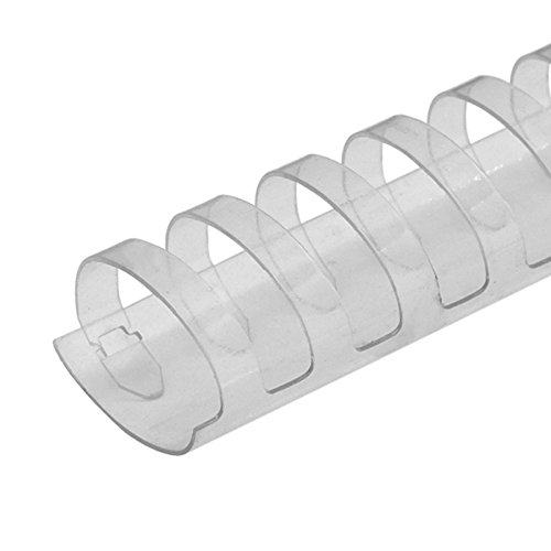 TruBind 45mm (1-3/4 in.) Comb Binding Spines | 11 in. Length for Letter Size or Smaller Projects | Standard 19-Ring Rectangular Holes | Clear | 375 Sheet Binding Capacity | 50 Pack
