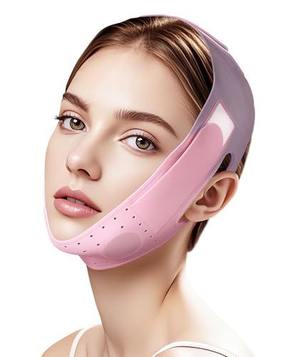 V-Line Sculpting Face Mask – Silicone Chin Strap for Jawline Tigh...