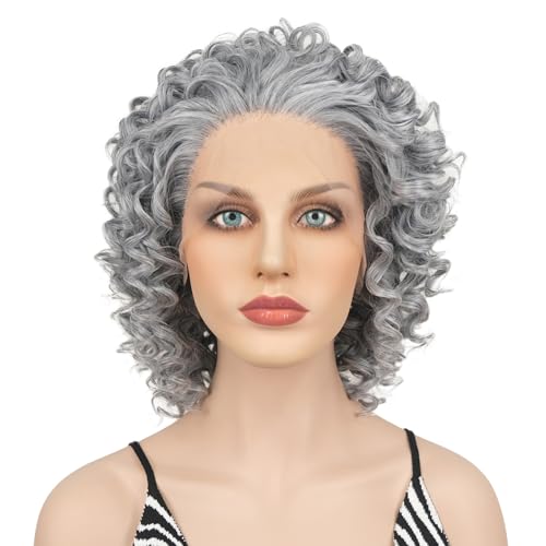 Wiginway Lace Front Wigs Short Curly Wig Color Naturally Synthetic