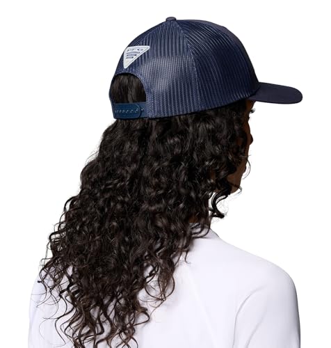 Image of Columbia Unisex Unisex PFG Fish Flag Mesh Snap Back Hat, Nocturnal /Fish Flag, One Size