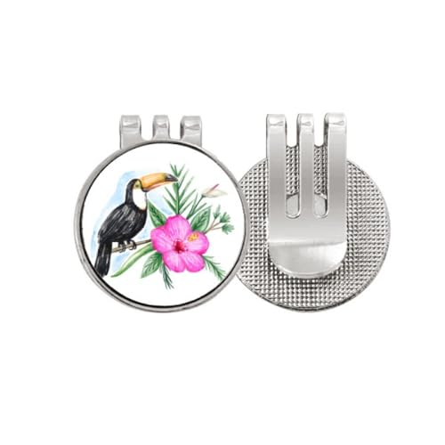 Marqueur de balle de golf Ramphastos Toco clip magnétique émail oiseau