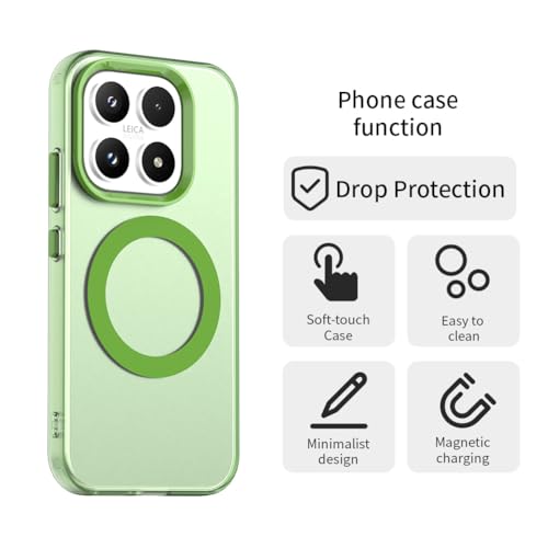 Image of for Xiaomi 17 Case Magnetic Case Anti Drop Hybrid Phone Back Cover - Green