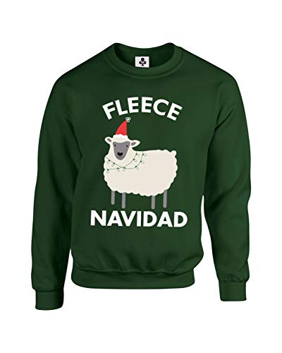 Taylor Brown Fleece Navidad Xmas festive Christmas sheep trending meme Unisex Funny Adults Sweatshirt Jumper Forest Green