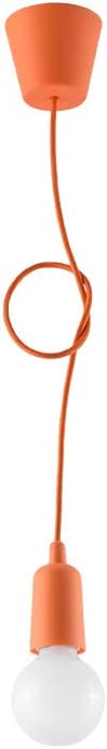 Sollux Diego 1 SL.0584 Hanging Light Modern Orange LED Light for Living Room, Bedroom, Hallway, Office, E27 Socket - Image 5
