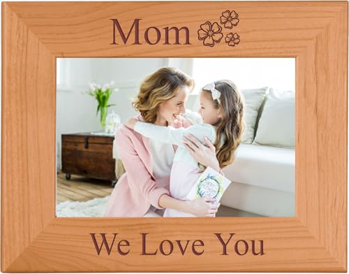 CustomGiftsNow Mom We Love You - Engraved Wood...
