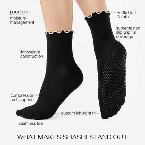 SHASHI Ankle Grip Socks – Stylish, Non-Slip Footwear for Pilates, Barre, and Yoga2