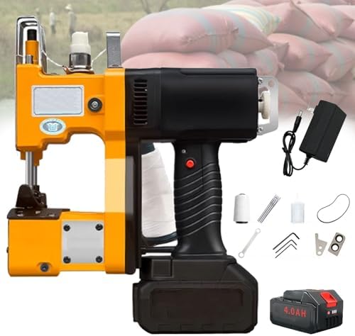 Handheld Electric Bag Closer Machine, Portable Stitcher with Sewing Thread for Woven Bags, Packing & Sealing, 2.6AH Battery Power for Efficient Use