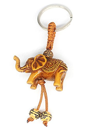Preisvergleich Produktbild Elefant Schlüsselanhänger Tier Anhänger Schlüsselring Auto Geschenk Dekoration Schlüsselhalter Viel Glück