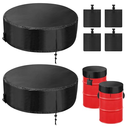 55 Gallon Drum Covers with Windproof Weights