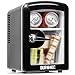 Duronic MFW4 BK Mini Fridge Warmer 4L Personal Refrigerator 6 Can Portable Drinks Cooler and Food Warmer, Skincare Fridge for Face Masks, AC/DC Small Fridges for Bedroom Home Office Car Black