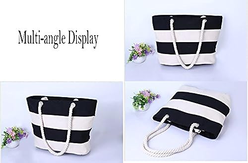 Nevenka Canvas Tote Beach Bag With Zipper Top Handle Handbag Shoulder Bags Shopping Bag3