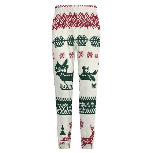 Christmas Santas Sleigh Breathable Mens Pajama Pants Lounge Sleep PJ Bottoms Sleepwear Jogger4