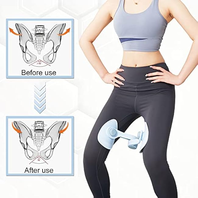 Pelvic Hip Trainer Thigh Master Kegel Exercises Device for Women Men Arms Legs Buttocks Strength Training Clip Sculptor Machine Applicable for Yoga Floor Muscle and Inner Thigh Training Home Gym