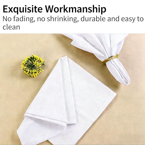 Cloth Napkins Elegant 12 Pack Cotton Linen Napkins Solid Color 40X40Cm for Parties Hotels Weddings and Dinners in Pink by XIQIRUI - Used condition - Image 6