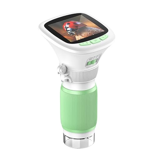 Sprifityy Microscopio para Niños, Microscopio de Bolsillo 200-1000X para Niños, Pantalla IPS de 2,4 USB Microscopio 8 Luces LED - Conexión a PC, Mini Microscopio Digital a Partir de 3 Años Verde