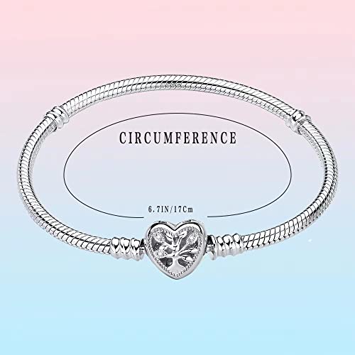Image of Charm Snake Pattern Bracelet S925 Sterling Silver 18k Gold Plated, Rose Gold Snake Pattern Pandora Bracelet, Gift for Women