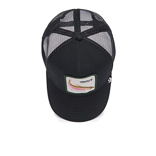 Goorin Bros. Boné de caminhoneiro ajustável unissex The Farm, preto (truta Truck R), tamanho único,