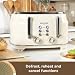 Salter Retro 4-Slice Toaster, Wide Slot, Cream
