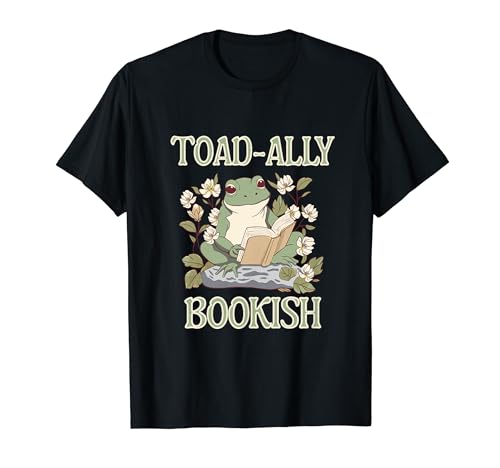 Frog Floral Cottage Core Toad-Ally Bookish T-Shirt