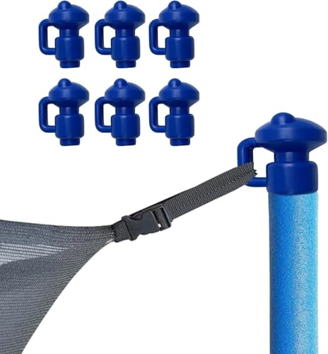 TFG - Ttfd Blue Thickened Durable Trampoline Enclosure Pole Cap, Net Hook Universal Trampoline Accessories, for Protective Safety