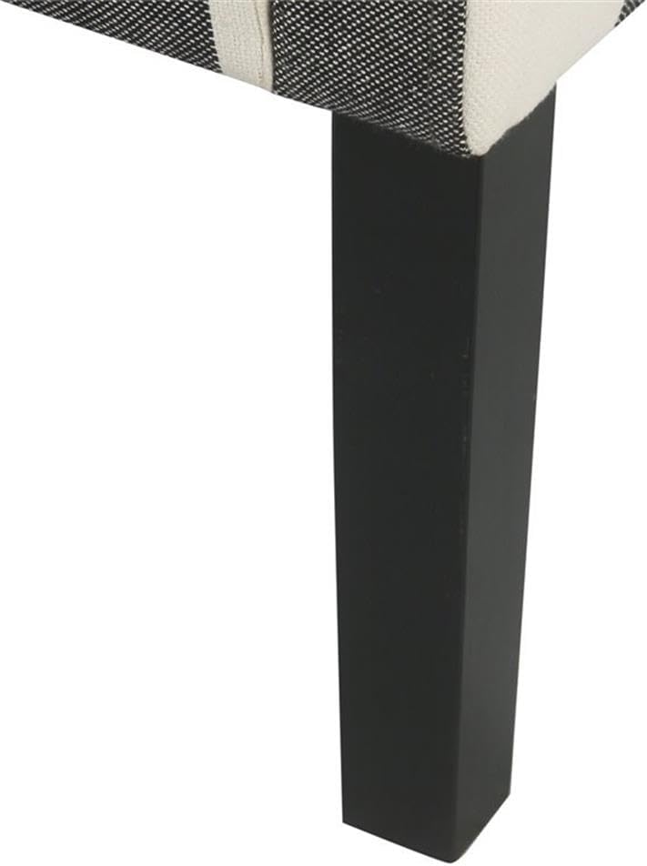 Homepop Home Decor | Upholstered Swoop Arm Accent Chair | Accent Chairs for Living Room & Bedroom | Decorative Home Furniture, Black Plaid