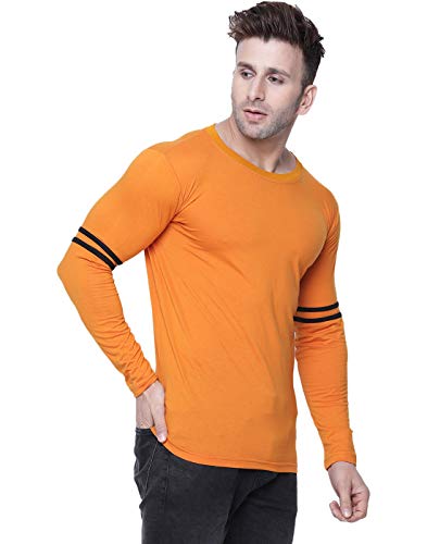 Image of Farbot Men's Regular Fit T-Shirt (FAR 002 XL Mustard Yellow XL)