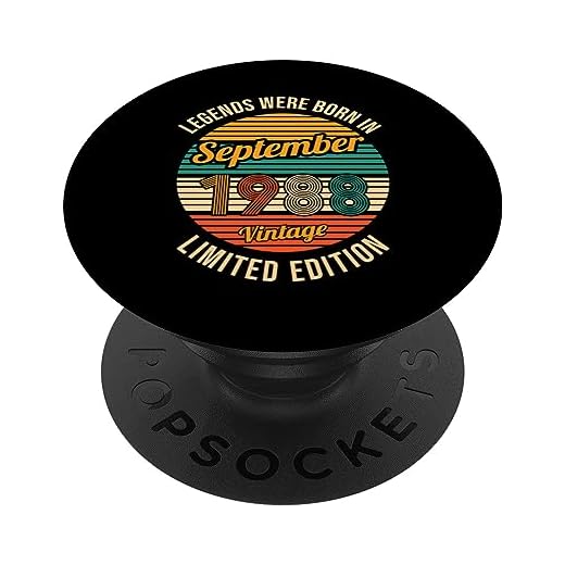 Las leyendas nacieron en Septiembre 1988 Cumpleaños 35 PopSockets PopGrip Intercambiable