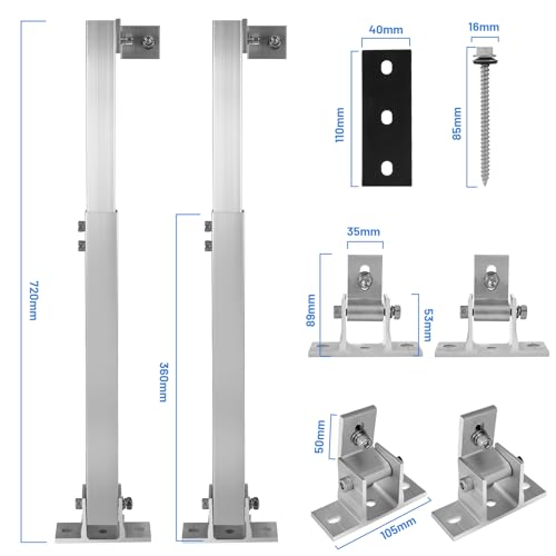 Support Panneau Solaire Sol Aluminium pour Éviter les Pertes Rendement - 8