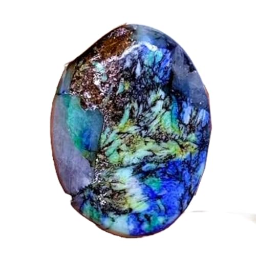 Dioxyde d'azurite naturel 25x18x5mm pour la fabrication de bijoux artisanaux et bague bricolage